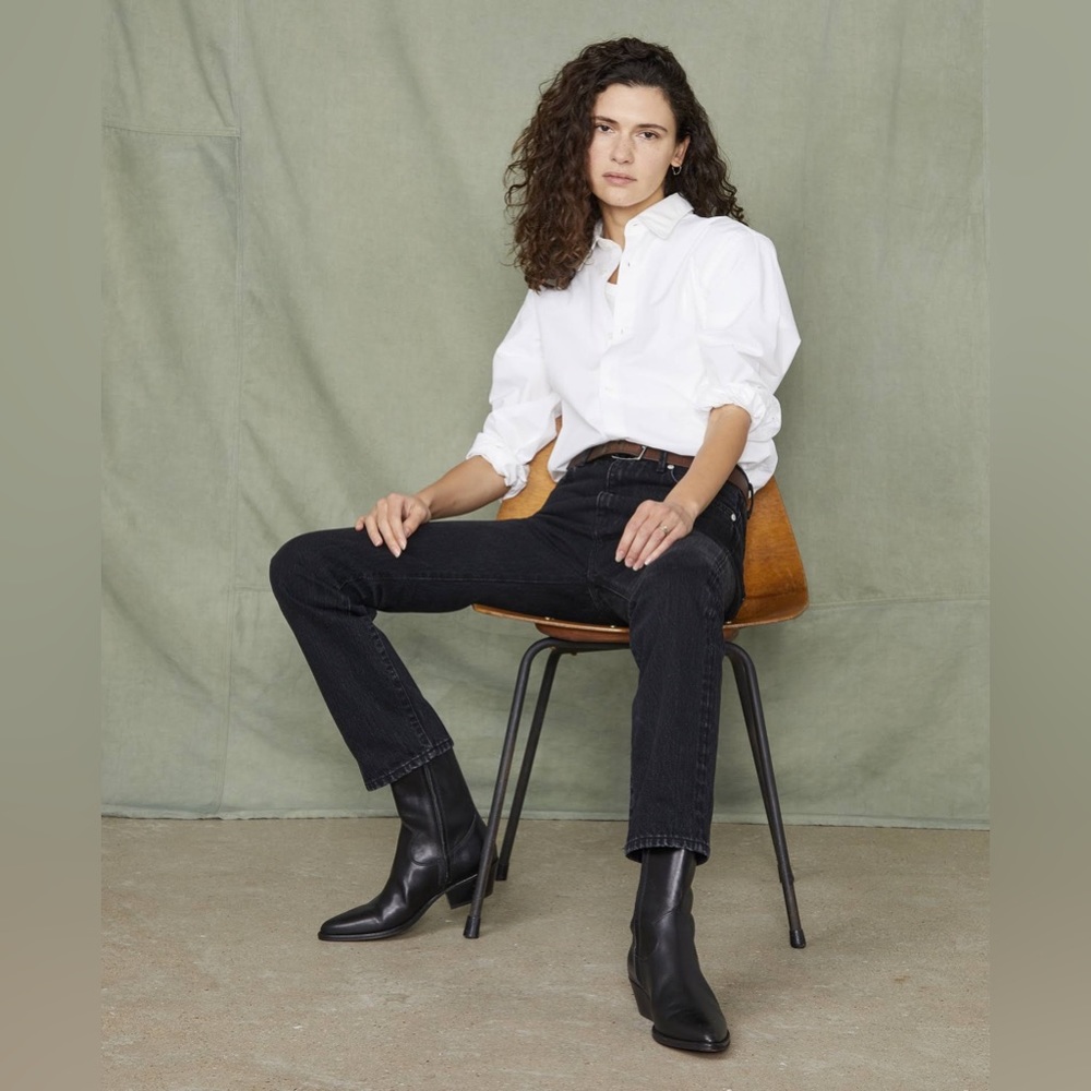OFFICINE GENERALE SOFT COLLAR SHIRT Organic Cotton Poplin Optic White Medium